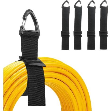 4 Pièces Sangle de Rangement, Qrganisateur de Cable pour Câbles, Fils, Cordes, Tuyaux (1/5)