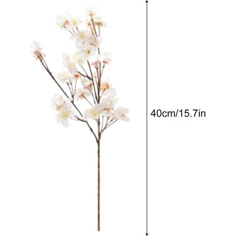 6 Simulation Flower Branch Artificial Decorative Blossom Flower for Birthdays Anniversaries White (1/5)