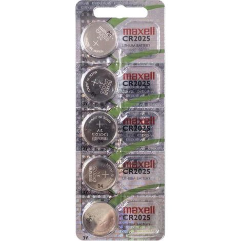Maxell pile bouton lithium cr2025 3v blister5 (1/3)