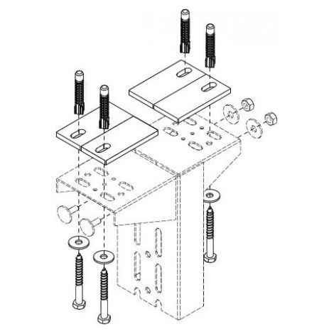 Matériel de montage S 50 pour le réglage en hauteur