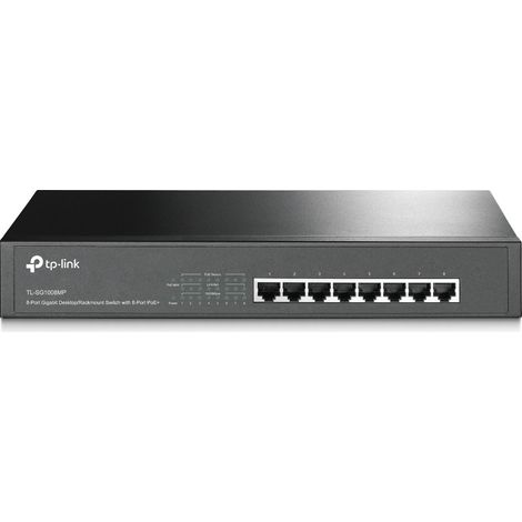 TP-Link TL-SG1008MP switch di rete Non gestito Gigabit Ethernet (10/100/1000) Supporto Power over Ethernet (PoE) Nero