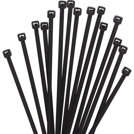 Kabelbinder 1000 Stück schwarz 200mm 8,1kg 200mm x 2.5 mm Schwarz (1/5)