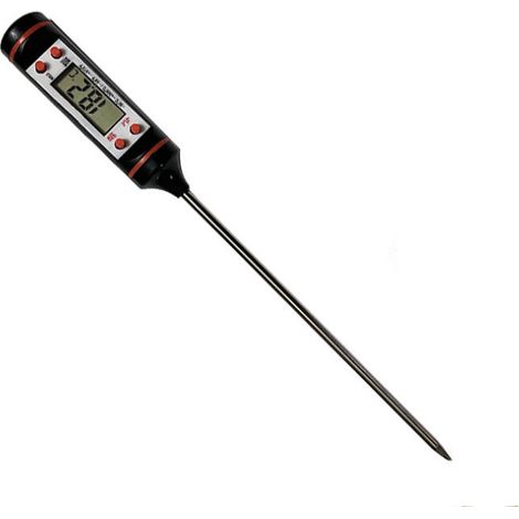Electronics Thermomètre de Cuisson avec Une Longue Sonde, écran LCD numérique de Cuisine Sonde thermomètre Alimentaire Cuisson BBQ Viande Steak