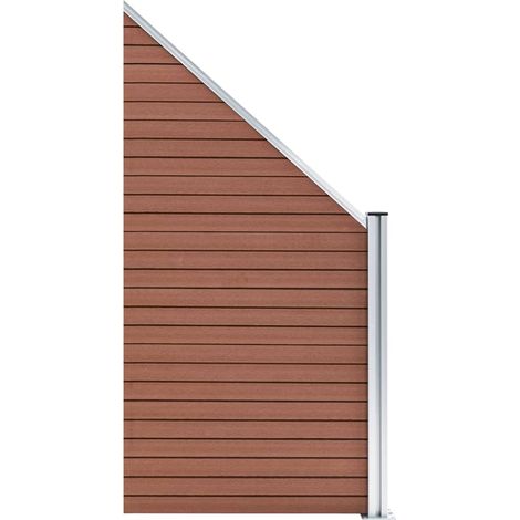 Panneau de clôture de Jardin,design simple WPC 95x(105-180) cm Marron -61770