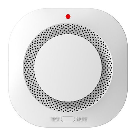 Détecteur de fumée, alarme incendie sur batterie pour maison, durée de vie capteur 10 ans, type photoelectrique, avec bouton test/silence - 1 pièce(batteries not included)