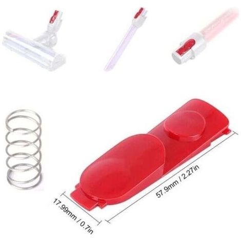 Set di 2 pulsanti di bloccaggio a clip a molla per aspirapolvere Dyson V7 V8 V10 V11, ricambi per motore elettrico (1/3)