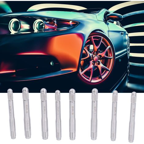 Accessoires pour roues automobiles, goujons de centrage en acier inoxydable pour pneus de voiture, kit de 8 goujons de centrage (1/5)