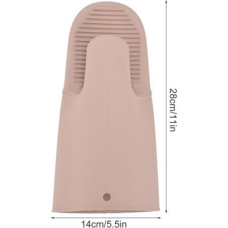 Gants d'isolation thermique en silicone Gants anti-dérapants épaissis pour barbecue au micro-ondes (rose nordique) (1/4)