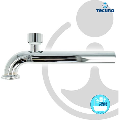 tecuro Abgangsbogen 90° mit Rohrbelüfter für Siphon Geruchsverschluss, verchromt 250 mm