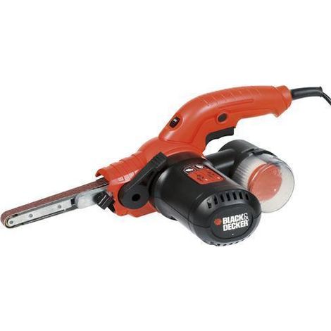 Black & Decker – Lime électrique à bande 350W – Vitesse variable 900-1600 m/min – Largeur de bande 13 mm – Bol de collecte des poussières