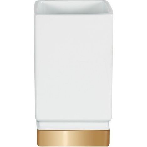 Gobelet Porcelaine ROMA Blanc & Or Spirella (1/2)