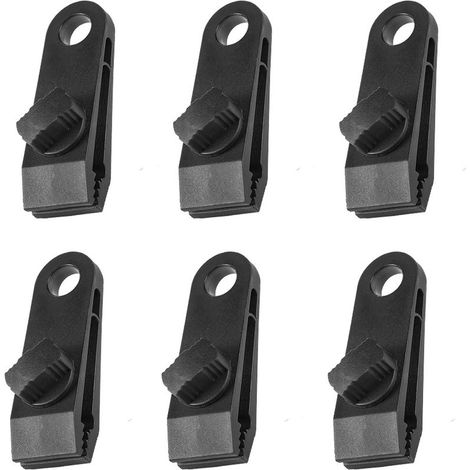 Planenclips – Aus robustem PA-Material – Wind- und wasserbeständig – Für Gartenhäuser, Zelte, Sofas, Grills, Pflanzenabdeckungen – 6er-Pack (1/5)