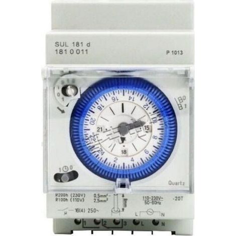 Minuterie Mécanique Analogique 24H Programmable Quotidien 110V 220V Réglage 15 Min Relais Commutation (1/4)