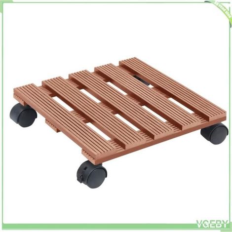 Chariot à plantes - FAFEICY - 149035 - WPC 30x30x7,5 cm - Roulettes 360° - Capacité 100 kg (1/5)