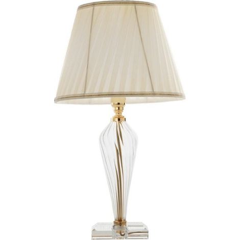 Lampada da tavolo VILLA in vetro lavorato a mano Oro 25x47 cm (1/2)