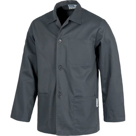 Bata corta de caballeros con bolsillos laterales WORKTEAM B7200 XL Gris (1/3)