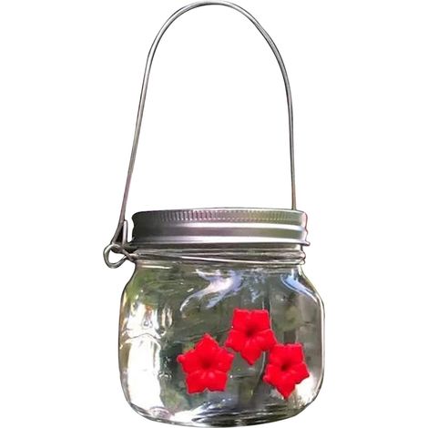 Comedero de plástico para colibríes, 475 ml, multicolor, 108 g, incluye material de montaje, ideal para la observación y como decoración exterior. (1/5)