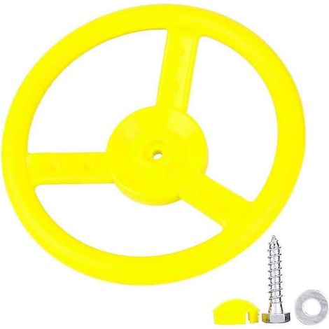BelleRise - Accessoires pour aire de jeux extérieure - Petit volant en plastique jaune pour balançoire (1/4)