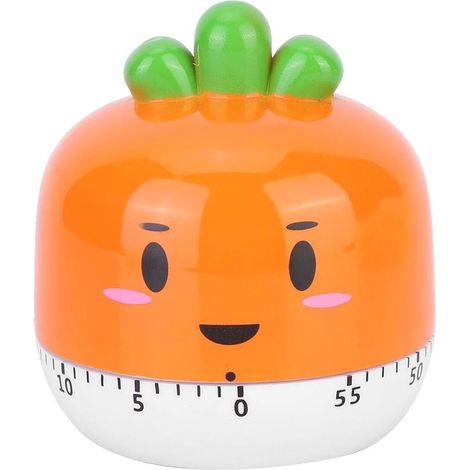 Mignonne minuterie mécanique de cuisine (orange)