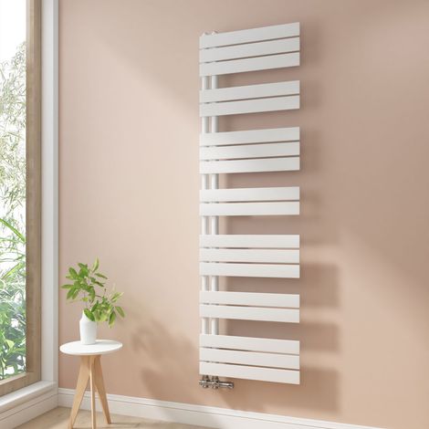 Heilmetz Radiador Toallero de agua Radiador de baño Radiador Conexión Lateral Pannel Radiador Secador de Toallas Blanco 500 x 1600 mm 437W