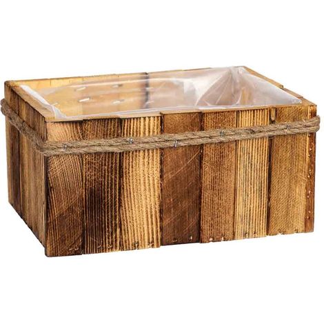 Cesto rectangular de madera 21x15x10h cm (1/5)