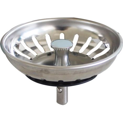 Filtre de vidange d'évier de cuisine en acier inoxydable, bouchon de vidange pour évier de cuisine, diamètre du trou d'évier britannique 83 mm (1/5)