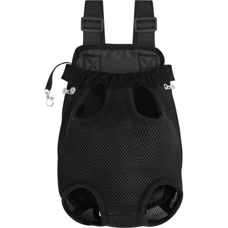 Sac à dos de transport pour chien - Porte-chien ventral ajustable - Sangle de soutien pour les pattes - Sac de poitrine souple et portable pour chiens de petite et moyenne taille - Idéal pour les prom (1/5)