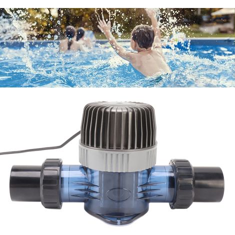 Générateur de Chlorine par Sel ECO6 avec Contrôle Intelligent, Mémoire de Fonction et Protection Multifonction pour Piscines et Spa - ABS et Titane