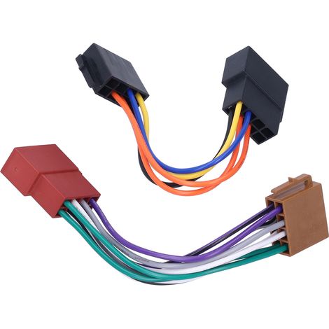 Adaptateur Faisceau de Câblage Autoradio ISO pour Voiture, Prise Connecteur Stéréo Lecteur CD, Compatible Cabrio/Euro Van (1/5)