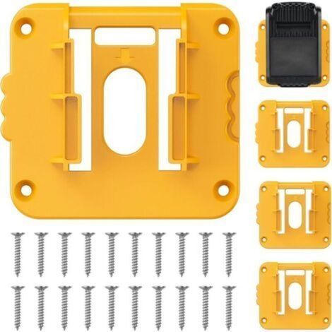 5 pièces Supports de batterie pour batteries Dewalt 20 V Organisateur de batterie mural Support de stockage