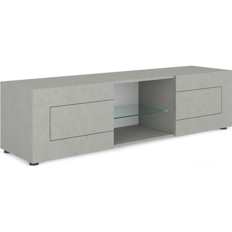 Porta TV 2 ante con vano a giorno 150x40x40 cm Elios cashmere