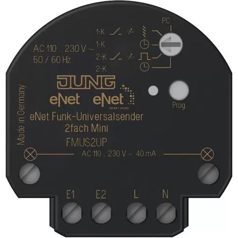 Jung eNet Funk-Universalsender Mini FM US 2 UP (1/2)