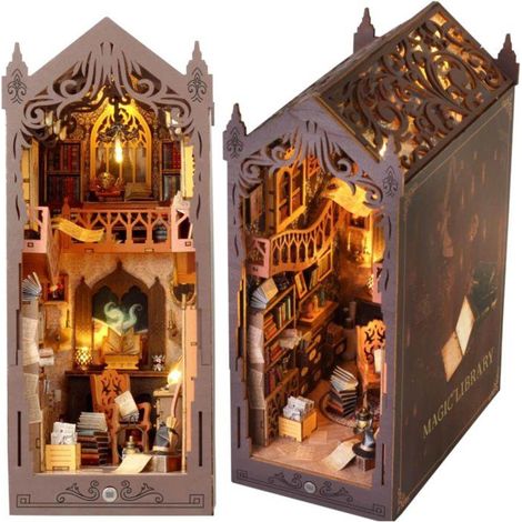 Book Nook - DIY Kit to Build 3D Model Bookend - Magic Bookstore Creanook - 11 x 18 x 26 cm (1/5)