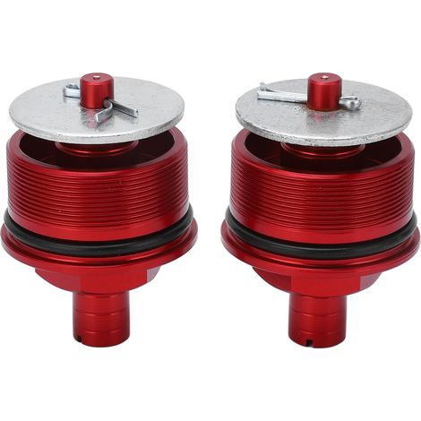 Capuchon de fourche de précharge en métal, 2 pièces, ajusteurs d'amortisseurs avant, couvercles de boulons de Tube pour CB400 rouge (1/5)