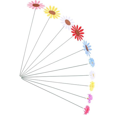 10 Blumensteckstäbe für den Garten Dekorative Metallstäbe