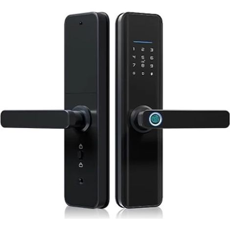 Serrure de Porte Intelligente Serrure De Porte Intellinte Électronique Ttlock WiFi avec Travail Biométrique avec La Maison for La Maison Ou L'hôtel (Color : X3 TTwifi 240, Size : 1 UK) (1/5)