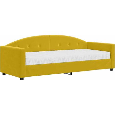 Maison Exclusive - Tagesbett mit Matratze Gelb 80x200 cm Samt