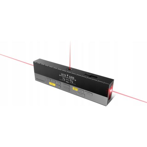 Cinta métrica con telémetro de doble cara, compatible con Bluetooth y aplicación para iOS y Android, alcance de 120 m.