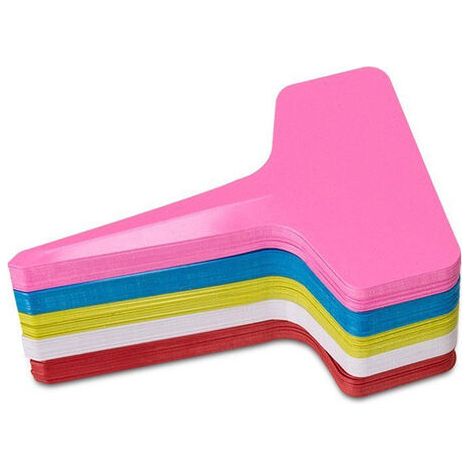 Étiquette de jardin imperméable en forme de T, en plastique, pour plantes, légumes, semis, fleurs, etc. (lot de 6) (1/5)