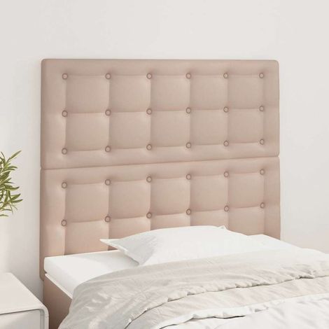 vidaXL Tête de lit Cappuccino 80x5x118/128 cm Similicuir (1/5)