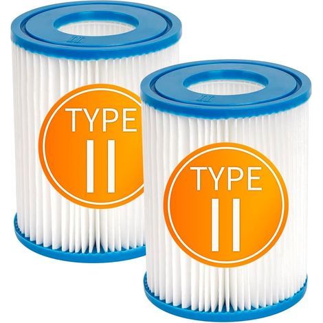 Cartouches filtrantes de rechange compatibles avec le filtre gonflable pour piscine Best-Way Type II 58094, 13,7 cm (5,4 pouces), paquet de 2-AquaForge (1/5)