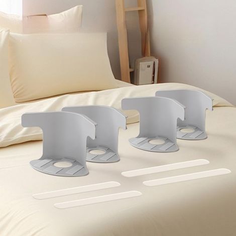 Fixateur de draps invisible multifonctionnel, fixateur de draps, fixateur de draps anti-glissement sans aiguille et sûr (gris)