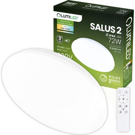 LED-Deckenleuchte SALUS2 72W IP44 CCT Weiß Rund 50cm + Lumiled Fernbedienung (1/5)