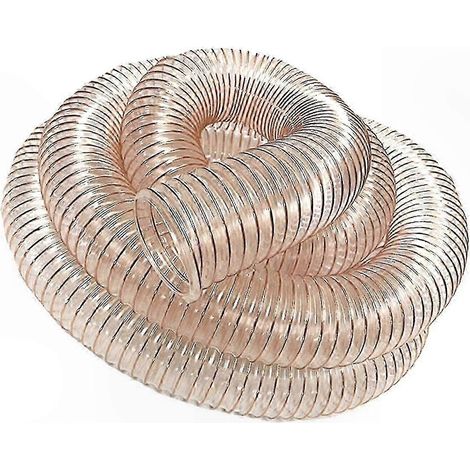 Tuyau souple en polyuréthane transparent, flexible pour aspiration de poussières et évacuation de fumées, conduit d'air, diamètre intérieur 25 mm, longueur 1 mètre. (1/5)