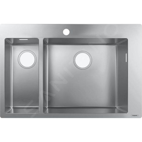 Évier encastré 180 x 450 S711-F655 en acier inoxydable (1/4)