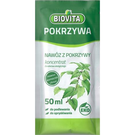 Biovita Fertilizzante organico naturale con ortica per piante, liquido, 50 ml