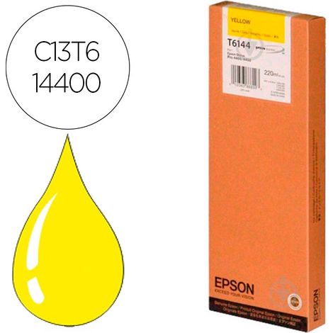 Cartucho Epson T6144 Amarillo STYLUS PRO 4400/4450