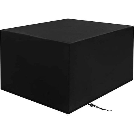 Housse de protection imperméable pour meubles de jardin en tissu Oxford résistant à la déchirure pour protection contre la poussière et la pluie, 315 x 160 x 74 cm, noir (1/4)