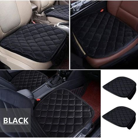 Housse de siège voiture en velours noir – Lot de 2 pour sièges avant, protection anti-animaux et antidérapante (1/3)