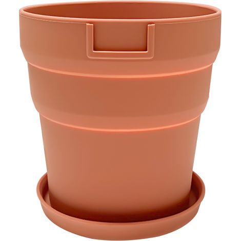 Pot de fleurs en silicone écologique, réutilisable pour bureau, anti-chute avec plateau, pot de fleurs pliable (1/4)